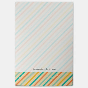 Notas Post-it® Patrón de rayas de grifo retro
