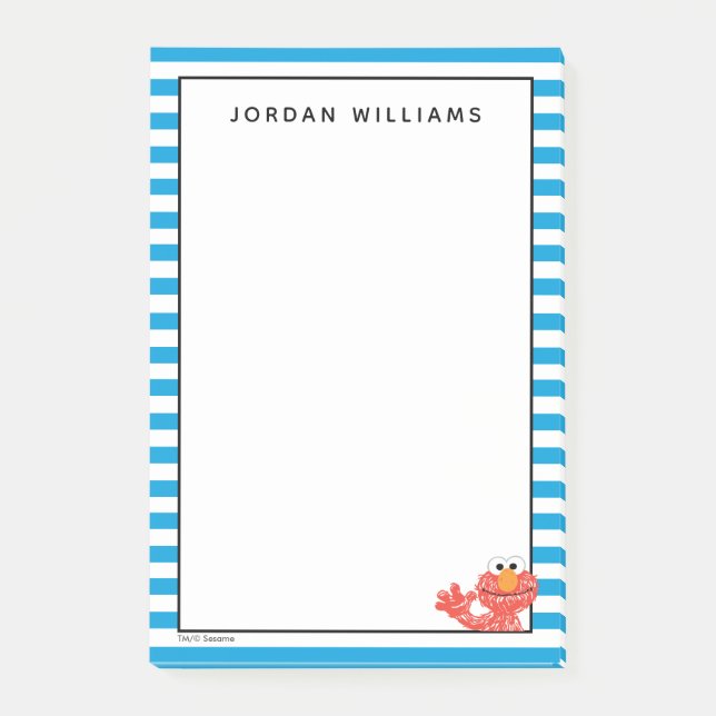 Notas Post-it® Patrón de rayas de río Elmo (Anverso)