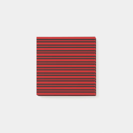 Notas Post-it® Patrón de rayas rojas y negras