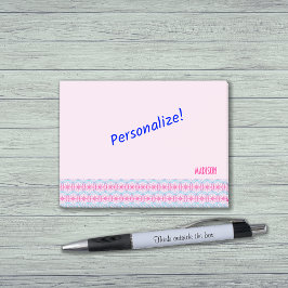 Notas Post-it® Patrón de ruedas personalizado de texto ciclismo t