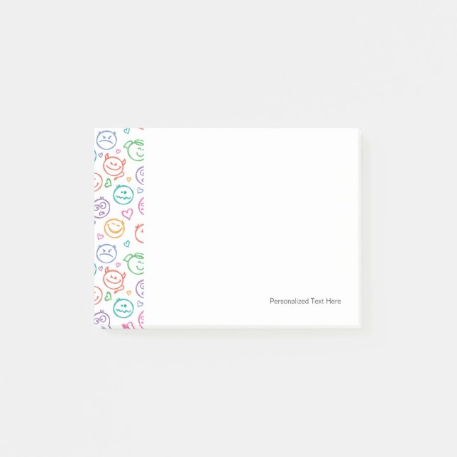 Notas Post-it® patrón de sonrisas (Anverso)