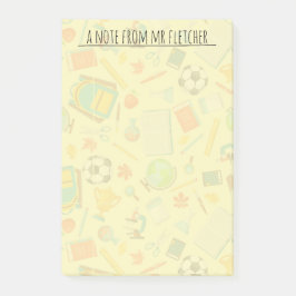 Notas Post-it® Patrón de suministro escolar personalizado