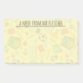 Notas Post-it® Patrón de suministro escolar personalizado