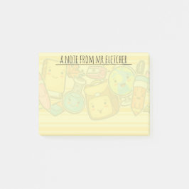 Notas Post-it® Patrón de suministro escolar Personalizado persona