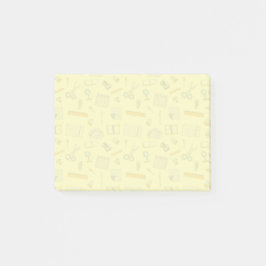 Notas Post-it® Patrón de suministros escolares coloreados