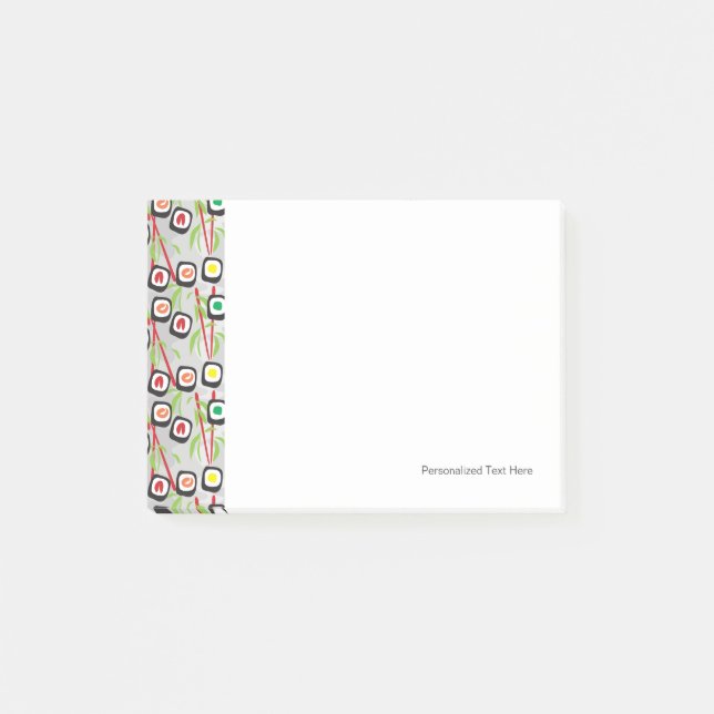 Notas Post-it® Patrón de sushi (Anverso)