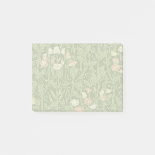 Notas Post-it® Patrón de Sweet Pea de William Morris Botánico Vin (Anverso)