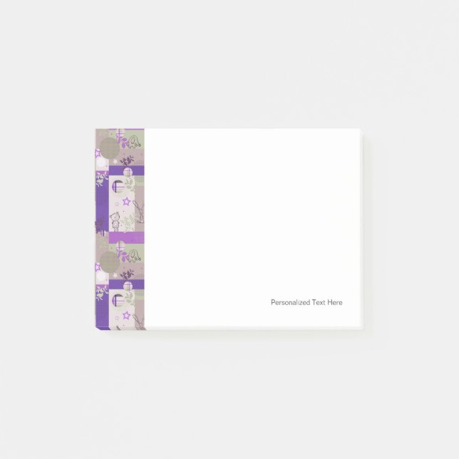 Notas Post-it® Patrón de tejido del bebé (Anverso)