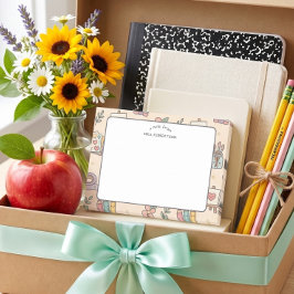Notas Post-it® Patrón de útiles escolares de agradecimiento a los