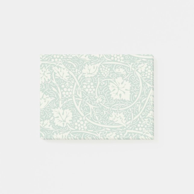 Notas Post-it® Patrón de uva William Morris Turquoise Verde azula (Anverso)