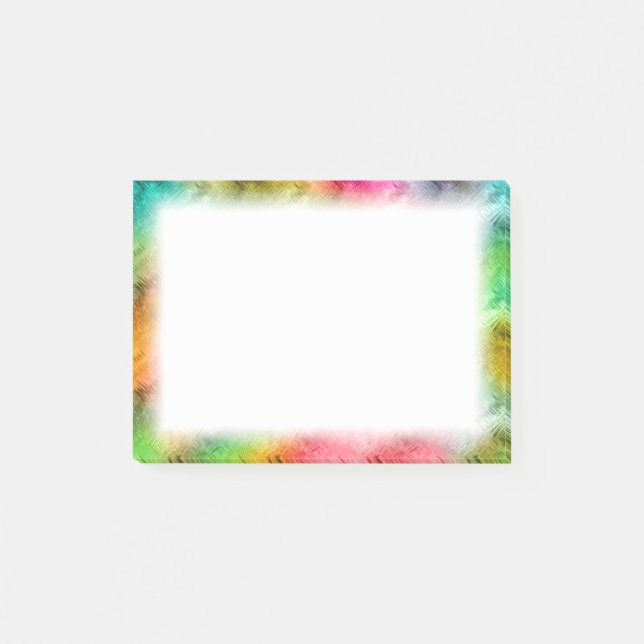 Notas Post-it® Patrón de vidrio de cristal colorido (Anverso)