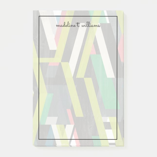 Notas Post-it® Patrón diagonal deslizante (Anverso)