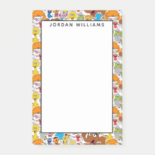 Notas Post-it® Patrón Doodley de Plaza Sésamo