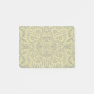 Notas Post-it® Patrón dorado amarillo de viña sin costuras de Wil