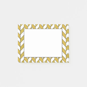 Notas Post-it® Patrón elegante de cheurón Herringbone Purpurina G