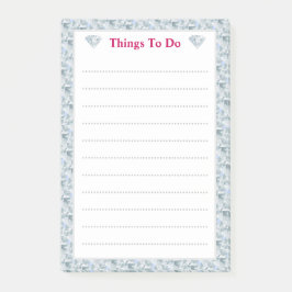 Notas Post-it® Patrón elegante de diamante abstracto Llenado