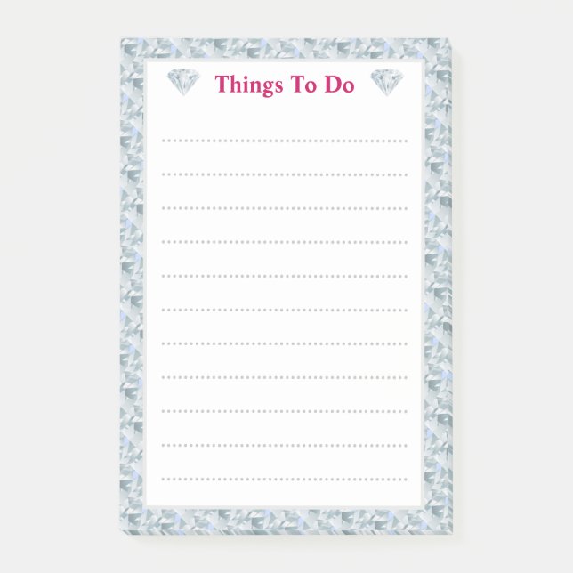 Notas Post-it® Patrón elegante de diamante abstracto Llenado (Anverso)