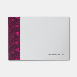 Notas Post-it® Patrón Emo Rosa Con Círculos