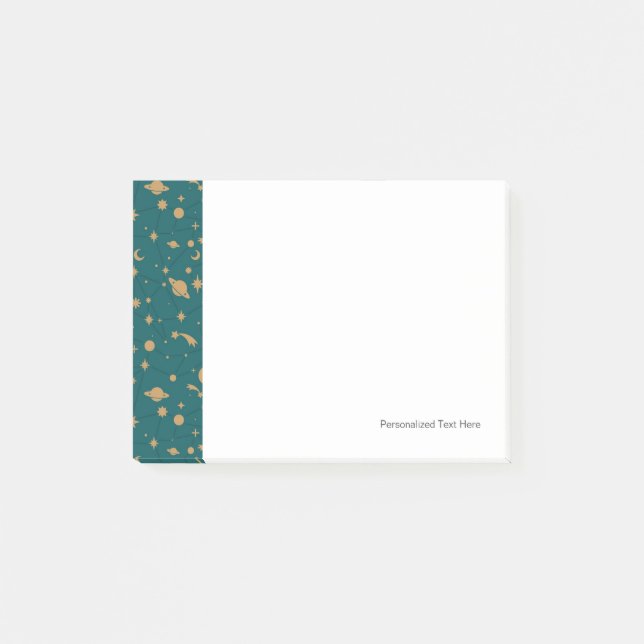 Notas Post-it® Patrón espacial (Anverso)