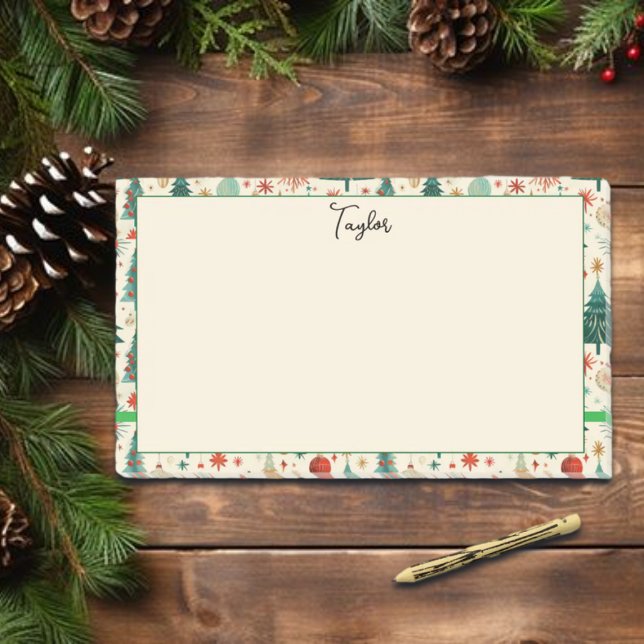 Notas Post-it® Patrón festivo de vacaciones de invierno (Subido por el creador)