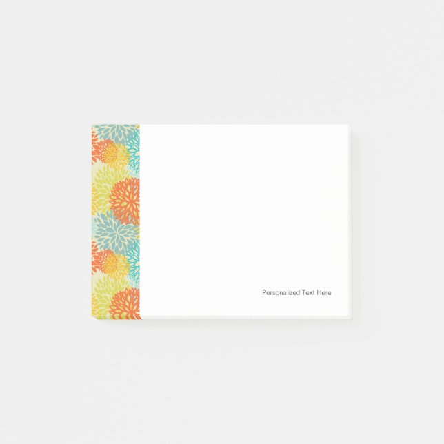 Notas Post-it® Patrón floral 3 (Anverso)