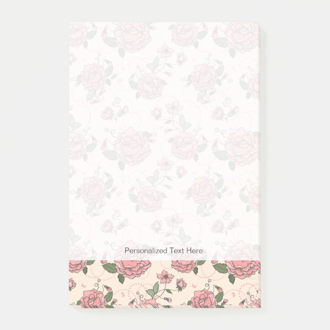 Notas Post-it® Patrón floral 5 2 (Anverso)