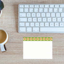 Notas Post-it® Patrón floral de Dahlia amarillo en la frontera ve