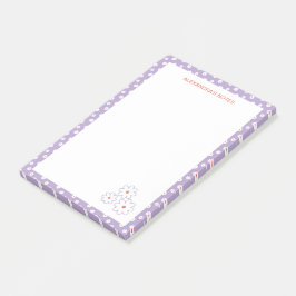 Notas Post-it® Patrón floral de Daisies blancos dulces