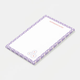 Notas Post-it® Patrón floral de Daisies blancos dulces