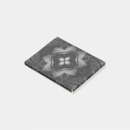 Notas Post-it® Patrón floral de lápiz negro gris