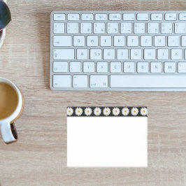 Notas Post-it® Patrón floral de margarita blanca en el borde negr