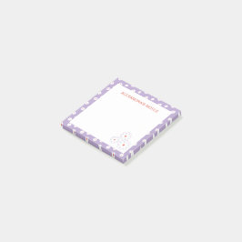 Notas Post-it® Patrón floral Dulce Blanco Personalizado