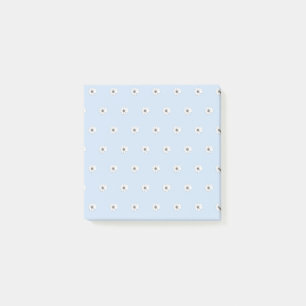 Notas Post-it® Patrón floral lindo azul claro
