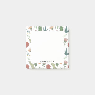 Notas Post-it® Patrón floral lúdico
