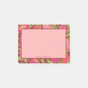 Notas Post-it® Patrón floral tropical rosa negrita