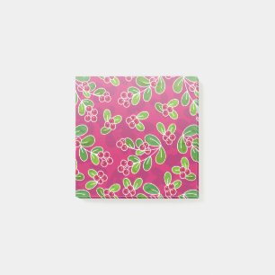 Notas Post-it® Patrón Foliage de Cranberry Festial, Fuchsia