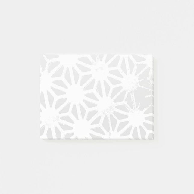 Notas Post-it® Patrón geométrico gris pálido (Anverso)