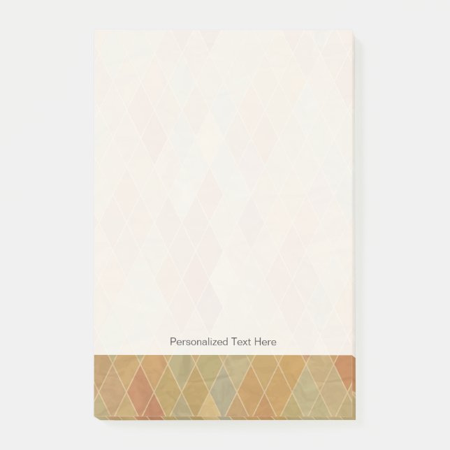 Notas Post-it® Patrón geométrico retro 2 (Anverso)