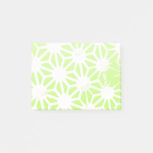 Notas Post-it® Patrón geométrico verde limón