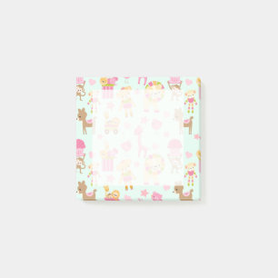 Notas Post-it® Patrón lindo con animales y juguetes sensacionales