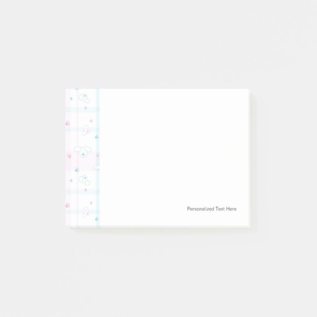 Notas Post-it® Patrón lindo con perros (Anverso)