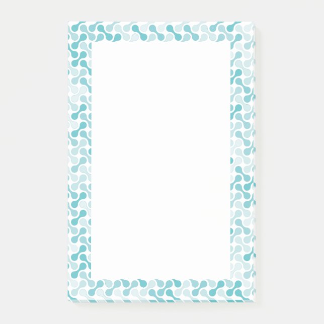 Notas Post-it® Patrón metabólico azul (Anverso)