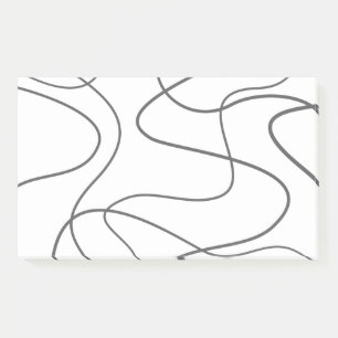 Notas Post-it® Patrón moderno, urbano, abstracto. Curva, líneas o