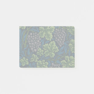 Notas Post-it® Patrón negro de vid de uva sin costuras de William