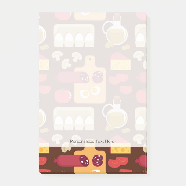 Notas Post-it® Patrón Pizza (Anverso)