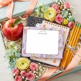 Notas Post-it® Patrón púrpura de aprecio a maestros de la Escuela