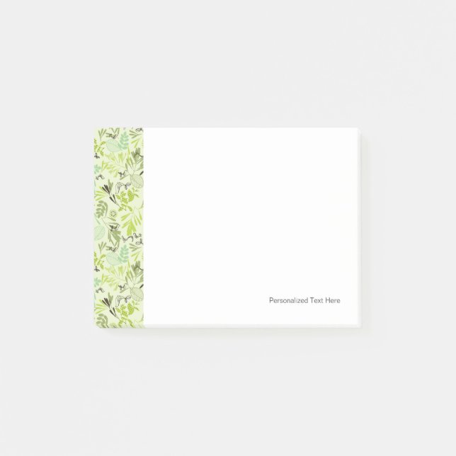 Notas Post-it® patrón que muestra aves bebés (Anverso)