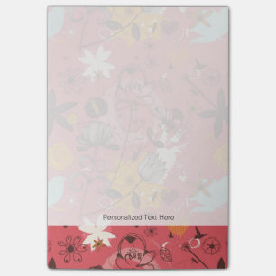 Notas Post-it® Patrón retro floral 2
