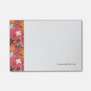 Notas Post-it® Patrón retro floral 2