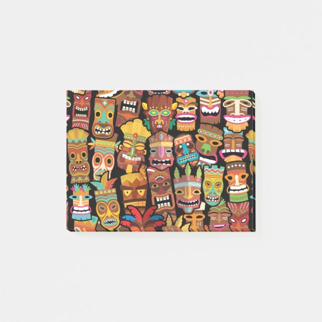 Notas Post-it® Patrón TIKI 4 (Anverso)